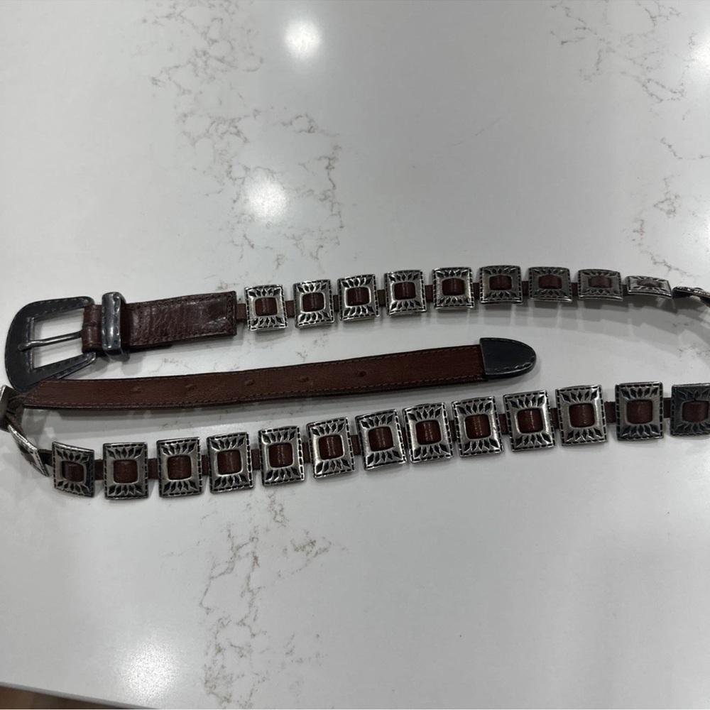 Genuine Leather And Solid Brass Woman’s Belt 3804M- See Pics For Length- India
